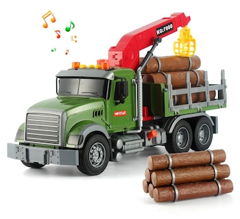 Foto 1 | Foto 1 | Camión De Juguete Anjaru Camión De Troncos Transporte De Madera Con Luces Y Sonidos - Venta Internacional.