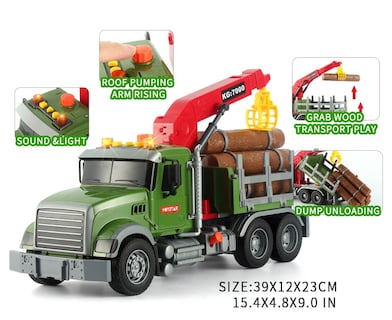 Foto 3 | Foto 3 | Camión De Juguete Anjaru Camión De Troncos Transporte De Madera Con Luces Y Sonidos - Venta Internacional.