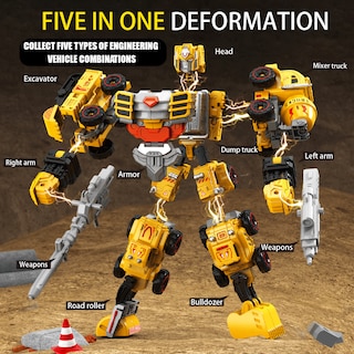 Foto 2 | Foto 2 | Los Juguetes Stem Take Apart Truck Se Transforman En Robots 5 En 1 Eduvank - Venta Internacional.