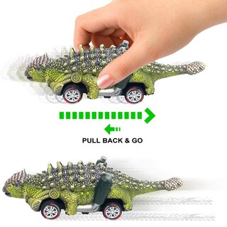 Foto 3 | Foto 3 | Set De Coche De Juguete Eduvanku Dinosaur Pull Back Para Niños De 3 A 5 Años - Venta Internacional.