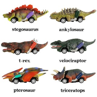 Foto 4 | Foto 4 | Set De Coche De Juguete Eduvanku Dinosaur Pull Back Para Niños De 3 A 5 Años - Venta Internacional.