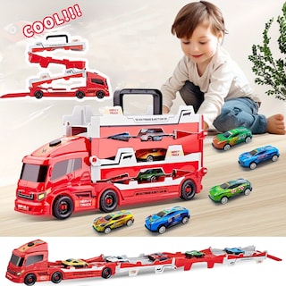 Foto 2 | Foto 2 | Camión De Juguete Para Niños Con Remolque De 3 Capas Con Pista De Expulsión - Venta Internacional.
