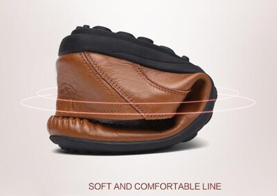Foto 3 | Foto 3 | Mocasines Sin Cordones De Piel Shoes Go Tour Para Hombre Color Marrón - Venta Internacional.