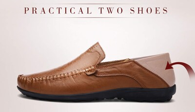 Foto 5 | Foto 5 | Mocasines Sin Cordones De Piel Shoes Go Tour Para Hombre Color Marrón - Venta Internacional.