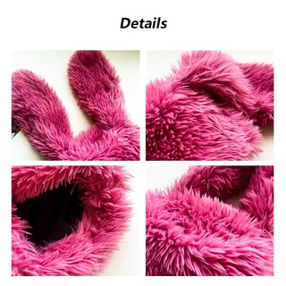 Foto 3 | Foto 3 | Gorro Vptmrp Con Orejas De Conejo Peludas Suaves Y Cálidas De Felpa Azul - Venta Internacional.