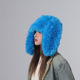 Foto 6 | Foto 6 | Gorro Vptmrp Con Orejas De Conejo Peludas Suaves Y Cálidas De Felpa Azul - Venta Internacional.