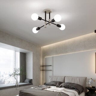 Foto 2 | Foto 2 | Candelabro Meixisue Farmhouse De Roble Y Negro Con 4 Luces Con Certificación Ul - Venta Internacional.