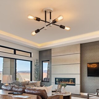 Foto 3 | Foto 3 | Candelabro Meixisue Farmhouse De Roble Y Negro Con 4 Luces Con Certificación Ul - Venta Internacional.