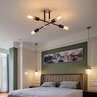 Foto 7 | Foto 7 | Candelabro Meixisue Farmhouse De Roble Y Negro Con 4 Luces Con Certificación Ul - Venta Internacional.