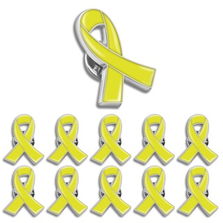 Foto 1 | Foto 1 | Paquete De 100 Insignias Amarillas Para Concienciar Sobre El Cáncer De Huesos Con Sarcoma - Venta Internacional.