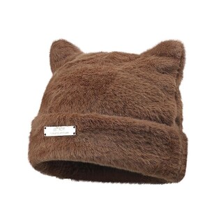 Foto 2 | Foto 2 | Gorro Vptmrp De Piel De Conejo Sintético Para Mujer Color Marrón - Venta Internacional.