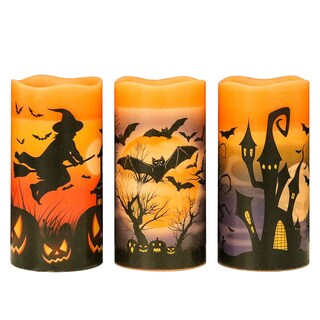 Foto 1 | Foto 1 | Velas Led Parpadeantes Sin Llama Eldnacele Para Halloween Juego De 3 - Venta Internacional.