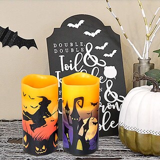 Foto 6 | Foto 6 | Velas Led Parpadeantes Sin Llama Eldnacele Para Halloween Juego De 3 - Venta Internacional.