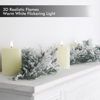Foto 3 | Foto 3 | Velas Led Sin Llama Fanna 4 Con Temporizador Navideño Marfil - Venta Internacional.