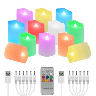 Foto 2 | Foto 2 | Velas Recargables Fpoo Sin Llama Paquete De 12 - Venta Internacional.
