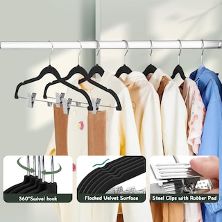 Foto 4 | Foto 4 | Pack De 14 Pantalones Baby Hangers Stormix Con Clips  Antideslizantes  Negros - Venta Internacional.