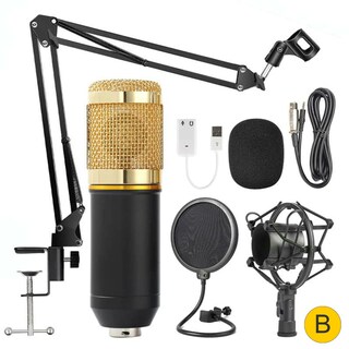 Foto 2 | Foto 2 | Kit De Micrófono De Condensador Bm800 Para Estudio Con Cable Xlr Y Pop Fil - Venta Internacional.