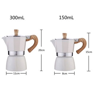 Foto 3 | Foto 3 | Espresso Maker Moka Pot Classic Estufa Con Taza Color Blanco - Venta Internacional.