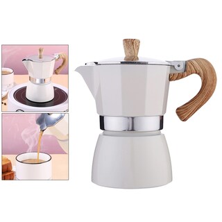 Foto 5 | Foto 5 | Espresso Maker Moka Pot Classic Estufa Con Taza Color Blanco - Venta Internacional.