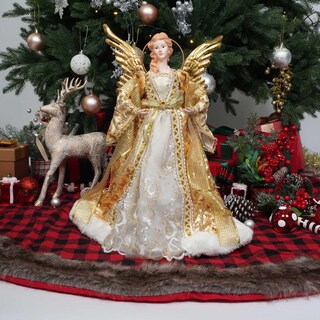 Foto 5 | Foto 5 | Decoración Para Árbol De Navidad Sanno Para Mesa Con Forma De Ángel 40 Cm Con Alas Doradas - Venta Internacional.