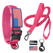 Set De Collar Para Perro Y Correa Elástica Celifelight Tactical Pink Xl - Venta Internacional.