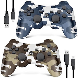 Foto 1 | Foto 1 | Paquete De 2 Controladores Inalámbricos Para Ps3 Minswc Con Double Shock - Venta Internacional.