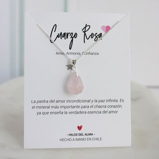 Foto 1 | Foto 1 | Collar De Plata 925 Con Piedra De Cuarzo Rosa Para Mujer - Venta Internacional.