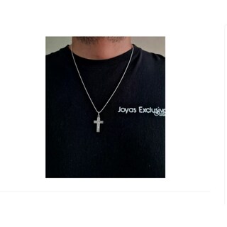 Foto 1 | Foto 1 | Colgante En Forma De Cruz Turbillón De Plata Italiana 925 Con Cadena De 60 Cm - Venta Internacional.