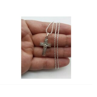 Foto 2 | Foto 2 | Colgante En Forma De Cruz Turbillón De Plata Italiana 925 Con Cadena De 60 Cm - Venta Internacional.