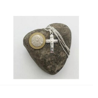 Foto 3 | Foto 3 | Colgante En Forma De Cruz Turbillón De Plata Italiana 925 Con Cadena De 60 Cm - Venta Internacional.