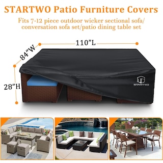 Foto 2 | Foto 2 | Funda Impermeable Para Muebles De Patio Startwo Para 7 A 12 Asientos - Venta Internacional.