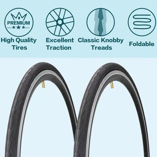 Foto 3 | Foto 3 | Neumáticos Y Tubos Interiores Para Bicicleta De Carretera Simeiqi De 700 X 28 Cm Paquete De 2 - Venta Internacional.