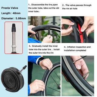 Foto 5 | Foto 5 | Neumáticos De Bicicleta Y Tubos Interiores 700x23c/25c/28c/35c/38c Simeiqi X2 - Venta Internacional.