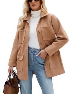 Foto 1 | Foto 1 | Abrigo Coat Omoone Para Mujer Invierno 2024 Mezcla De Lana Color Camel - Venta Internacional.