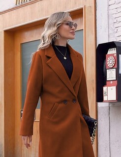Foto 4 | Foto 4 | Chaqueta Coat Hooever Para Mujer Casual De Lana Con Solapa Y Muesca - Venta Internacional.