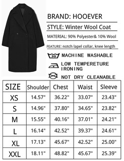 Foto 7 | Foto 7 | Chaqueta Coat Hooever Para Mujer Casual De Lana Con Solapa Y Muesca - Venta Internacional.