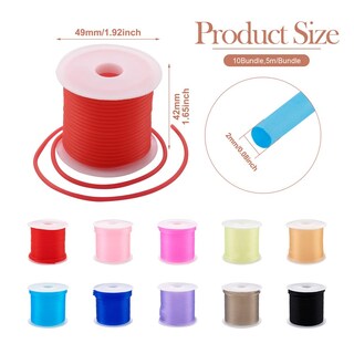 Foto 7 | Foto 7 | Tubo De Goma De 2 Mm Para Proyectos De Tejido 10 Rollos - Venta Internacional.