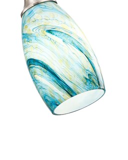 Foto 2 | Foto 2 | Lámpara Colgante Karyfine Art Glass Azul Soplado Mezcla De Amarillo - Venta Internacional.