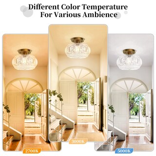 Foto 6 | Foto 6 | Lámpara De Techo Oykyohei Montaje Semiempotrado Cristal Dorado - Venta Internacional.