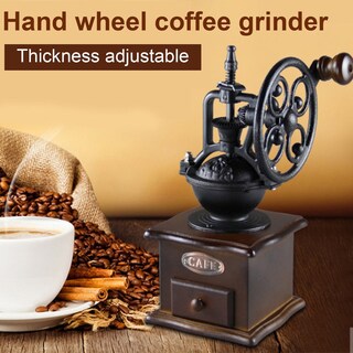 Foto 2 | Foto 2 | Molinillo De Café Vintage Con Diseño De Rueda Manual Fresa De Cerámica - Venta Internacional.
