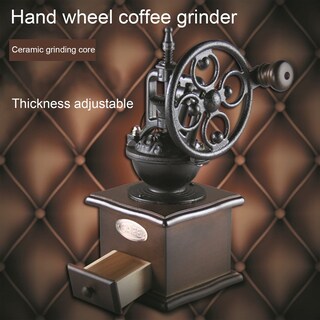 Foto 3 | Foto 3 | Molinillo De Café Vintage Con Diseño De Rueda Manual Fresa De Cerámica - Venta Internacional.