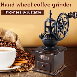 Foto 2 | Foto 2 | Molinillo De Café Vintage Con Diseño De Rueda Manual Fresa De Cerámica - Venta Internacional.