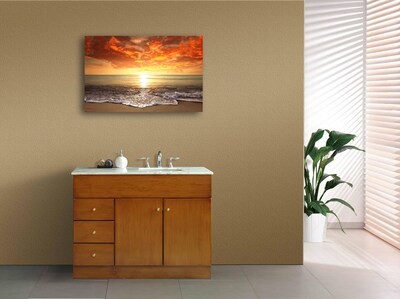 Foto 4 | Foto 4 | Láminas En Lienzo Baisuart S0169 Sunset Ocean Beach 60x90cm - Venta Internacional.