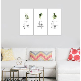 Foto 3 | Foto 3 | Lienzo Decorativo Guttaty 3 Piezas Inspiradoras Plantas Blancas - Venta Internacional.