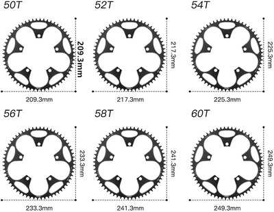 Foto 7 | Foto 7 | Chainring Ybeki 130 Bcd 38-60t Para Bicicleta De Carretera De 8 A 12 Velocidades - Venta Internacional.