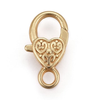 Foto 1 | Foto 1 | Pinza De Langosta Con Forma De Corazón Kissitty De Oro De 18 Quilates Para Hacer Joyas - Venta Internacional.