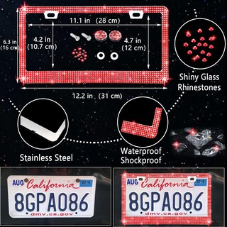 Foto 4 | Foto 4 | Set De Accesorios De Coche Nbtepem Red Bling 27 Piezas Para Mujer - Venta Internacional.