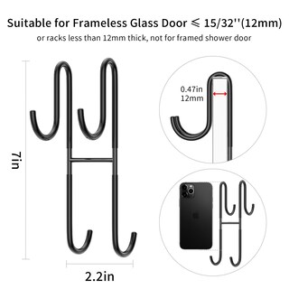 Foto 2 | Foto 2 | Gancho De Puerta De Cristal Para Ducha Sstoohl Extendido De Acero Inoxidable De 18 Cm - Venta Internacional.
