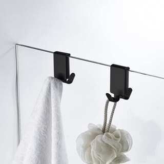Foto 1 | Foto 1 | Ganchos Para Toallas Mokiuer Dobles Para Puerta De Ducha De Vidrio De 8-10 Mm Paquete De 2 - Venta Internacional.