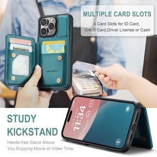Foto 5 | Foto 5 | Funda De Teléfono Vinich Wallet Con Tarjetero Para Iphone 16 Pro Max - Venta Internacional.